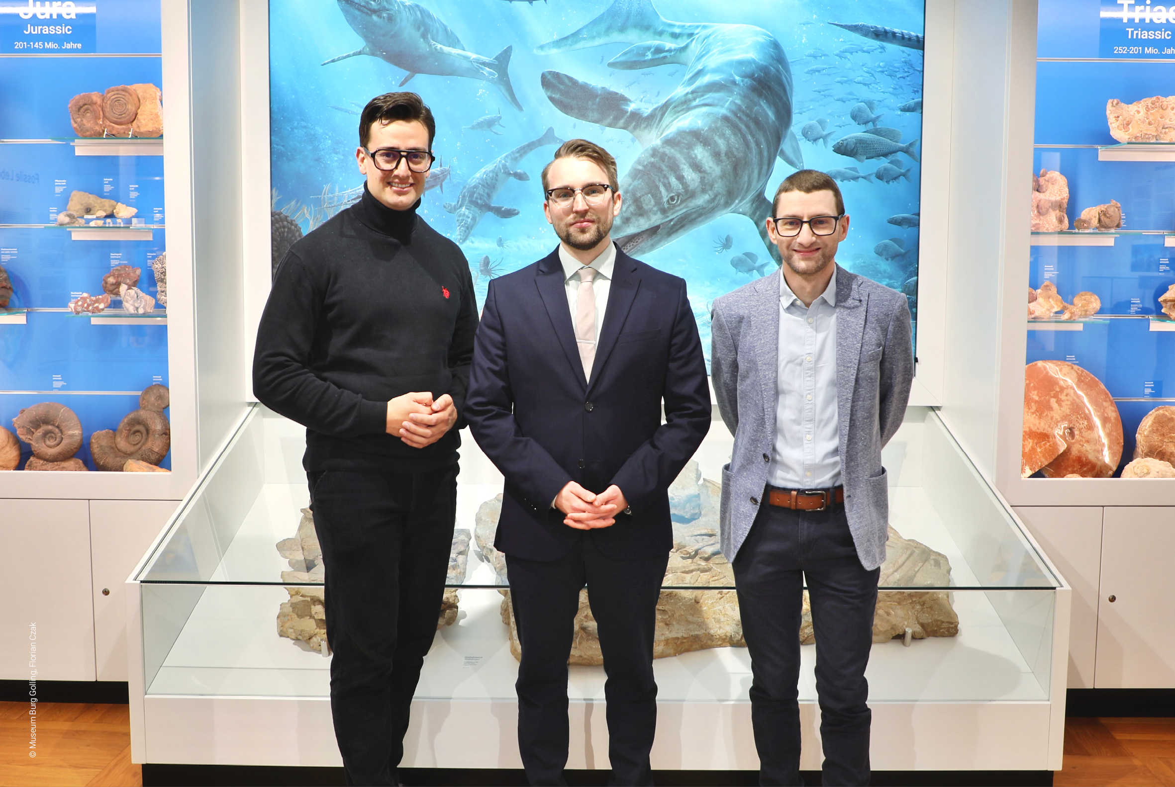 Vorstand Freunde des Museums Burg Golling und Museumsleiter Sebastian Krutter