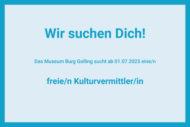 Stellenausschreibung. Wir suchen dich! Freie/n Kulturvermittler/in ab 01.07.2025 gesucht